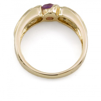 9ct gold Amethyst and Citrine Ring size N